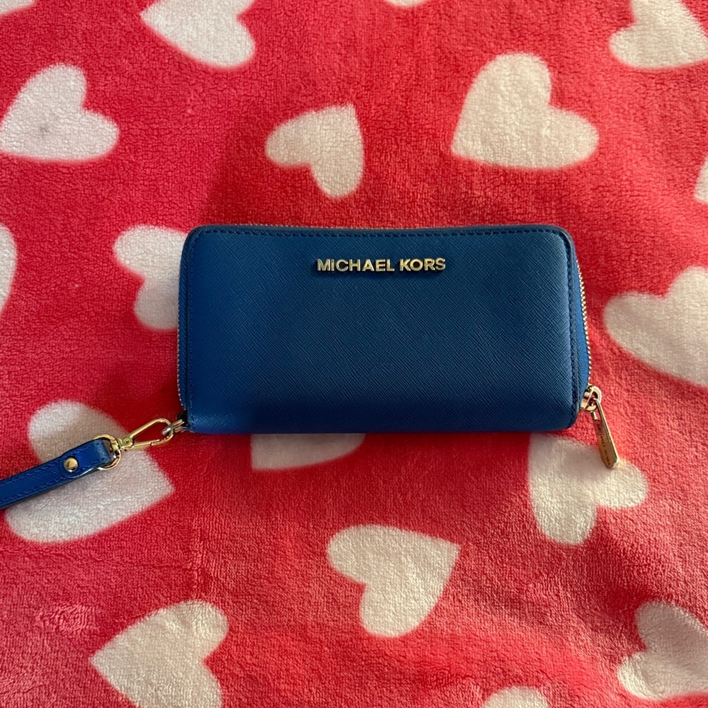 Michael Kors Vibrant Blue Wristlet